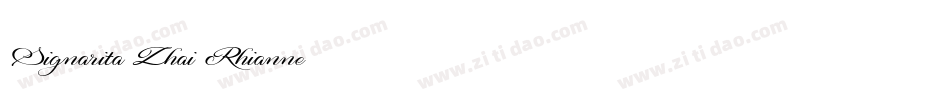 Signarita Zhai Rhianne字体转换